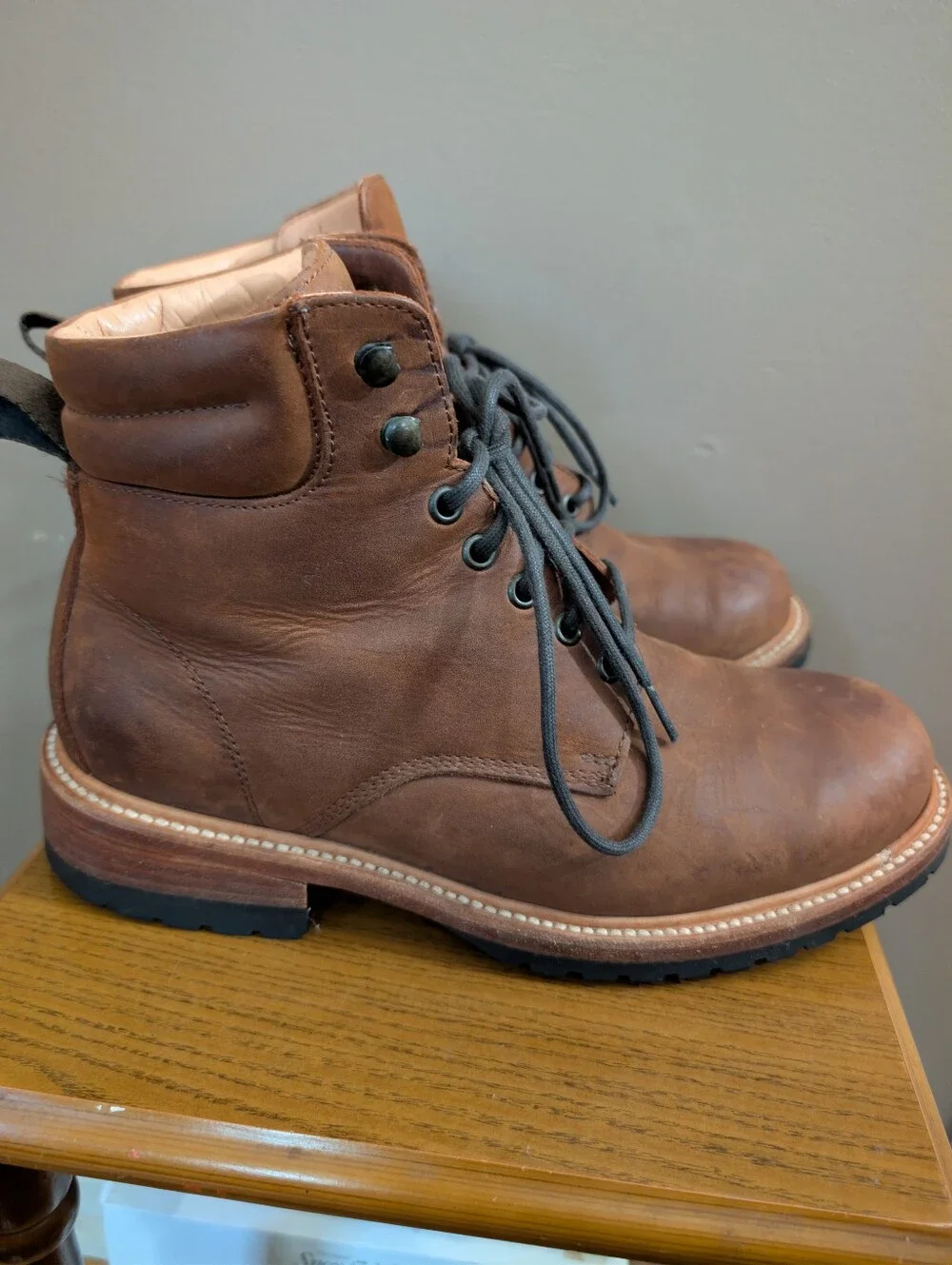 Wilcox Boots Shiloh Rust Brown Leather  Work Lace  Men's Size 10